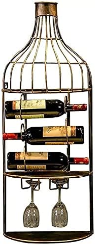 GAXQFEI Wall-Mounted Wine Rack with Bottle Holder
