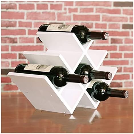 ALDEPO Freestanding Wine Rack 8-Bottle Solid Wood Organizer