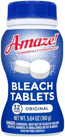 AMAZE Ultra Concentrated Bleach Tablets 32 tablets - No Splash Liquid Alternative 1