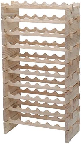 fdjamy Wine Rack 60 Bottles Natural Color 1