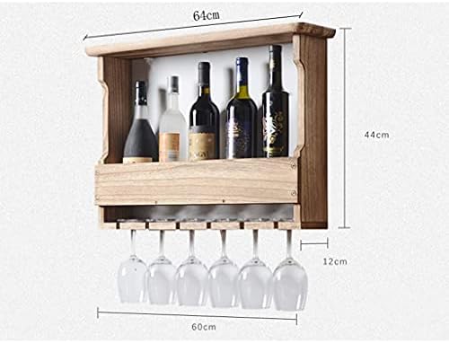 BOCbco Wall Mounted Wine Rack 6 Bottles 6 Glasses