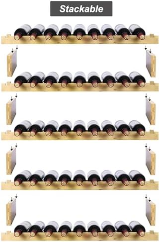 Finnhomy 45-Bottle 5-Tier Bamboo Wine Rack