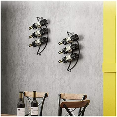 ALDEPO Wall-Mounted Wine Rack Iron Decor Living Room