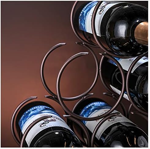 BOCbco Rustic Tabletop Wine Rack Holds 6 Bottles