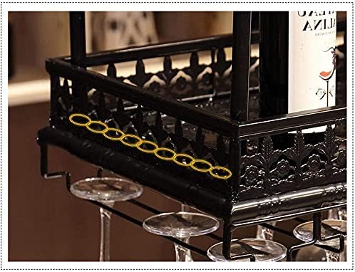 Adjustable Height Wine Rack with Glass Holder Shelf