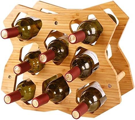ALDEPO Bamboo Wine Rack 8 Slots Animal Horse Design