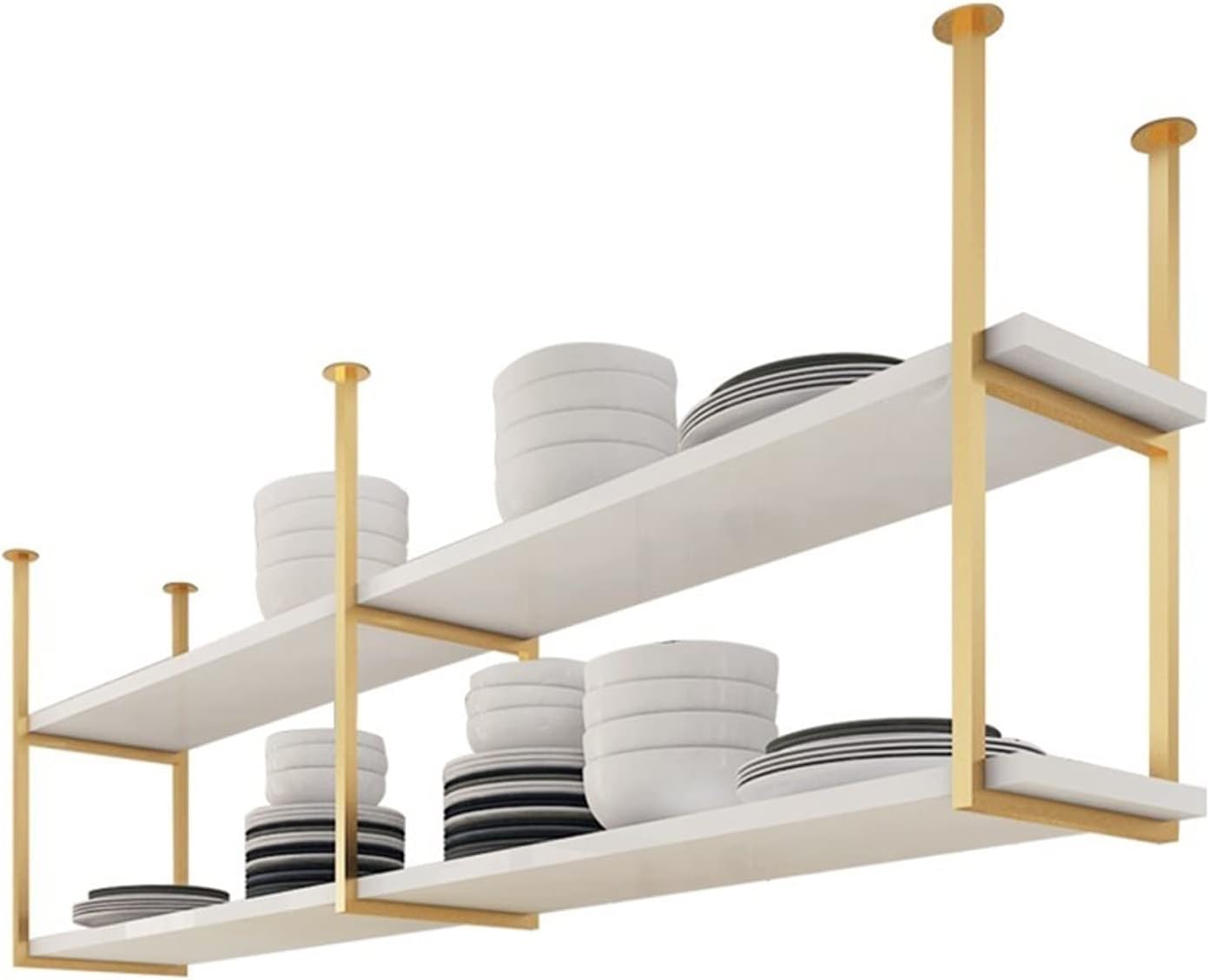 Hanging Wine Glass Rack with Wrought Iron Design