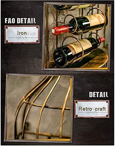 GAXQFEI Wall-Mounted Wine Rack with Bottle Holder