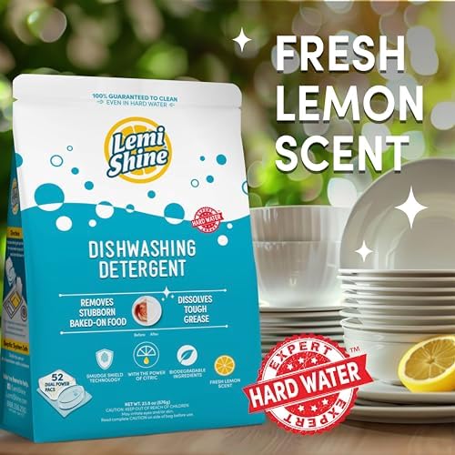 Lemi Shine Dishwasher Pods 52 Count Eco Friendly