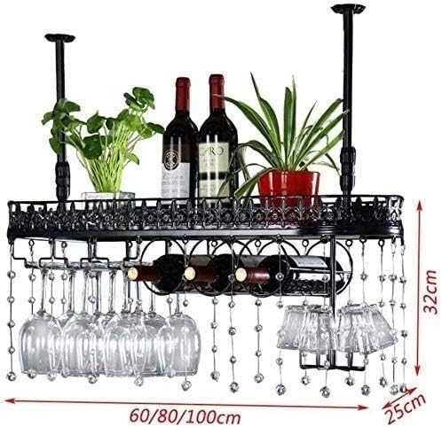 Functional Wall-Mounted Wine Rack with Glass Holder Shelf