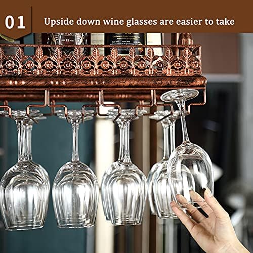 Wall-Mounted Wine Rack with Adjustable Hooks