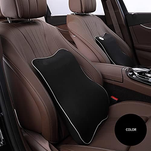Car Lumbar Support Pillow Memory Foam Office Backrest Cushion 46x40x12cm Gray