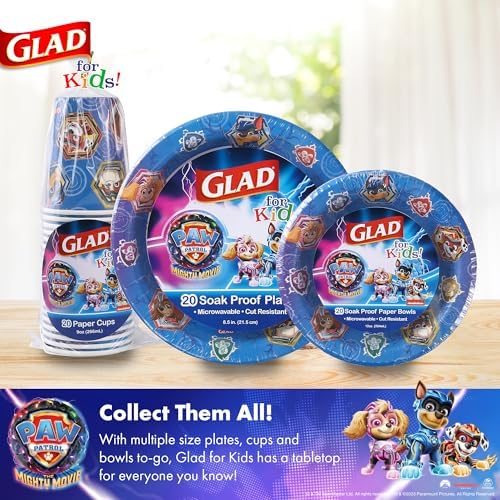 Glad for Kids PAW Patrol Paper Plates 20 Count