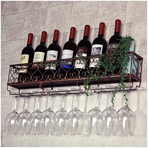 ALDEPO Red Copper Wall-Mounted Wine Rack