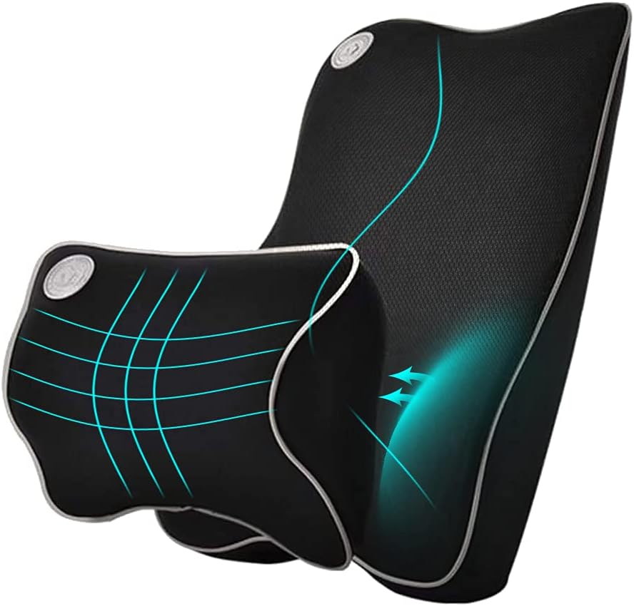 Ecloud Shop Lumbar Support Cushion Set - Black