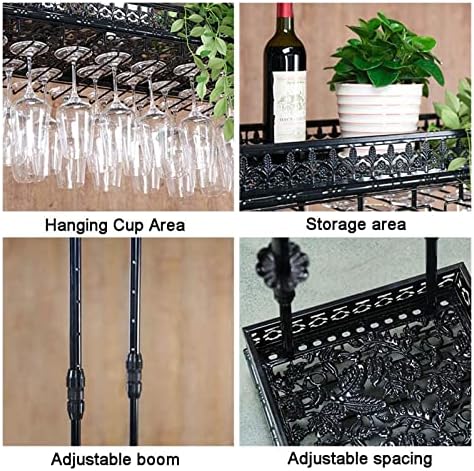 ALDEPO Wall-Mounted Wine Glass Rack 48 Glasses