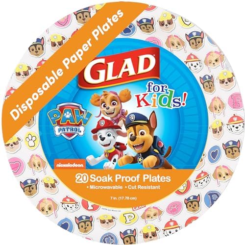 Glad Kids Paw Patrol Emoji Paper Plates 20ct