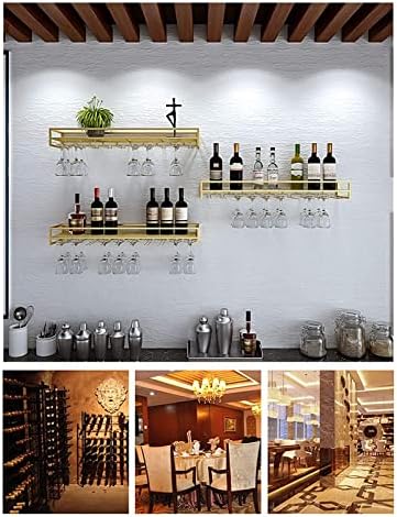 ALDEPO Wall-Mounted Wine Rack with Iron Frame and 50cm Design 1