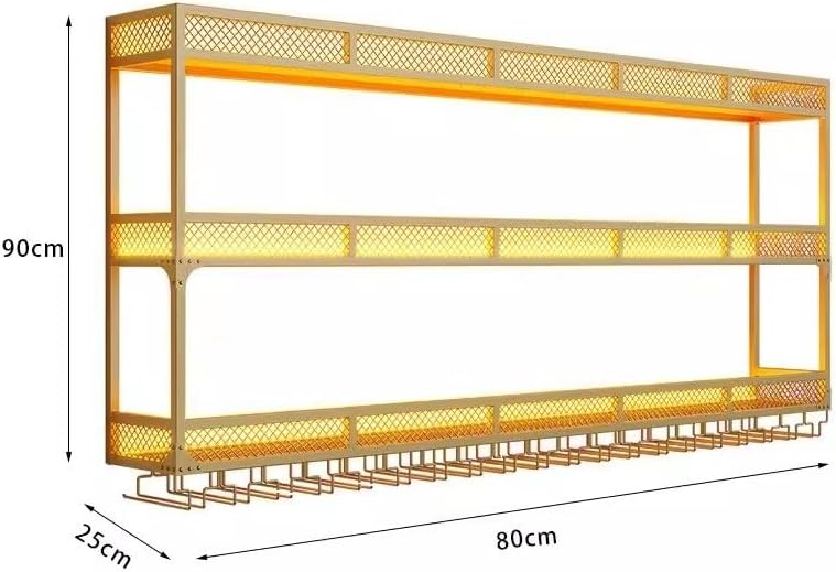 SilteD Wall-Mounted Wine Rack 2-Tier Modern Metal Holder