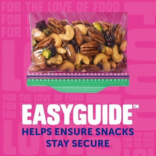 Ziploc Snack Bags with EasyGuide Texture 108 Count