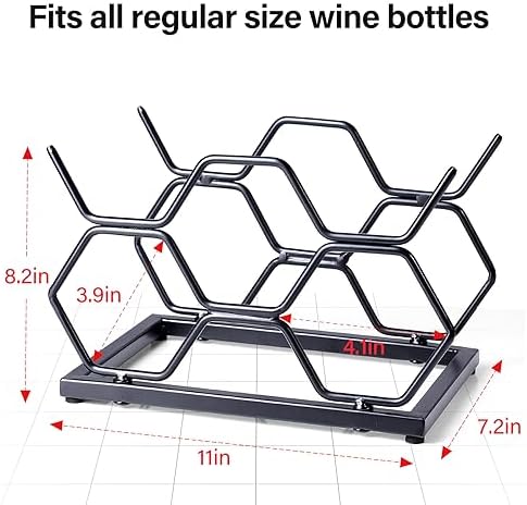 Drincarier 5 Bottle Tabletop Wine Rack - Modern Gold Metal Design