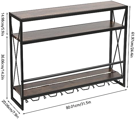 Gagalayong Wall Mounted Wine Rack with LED Light