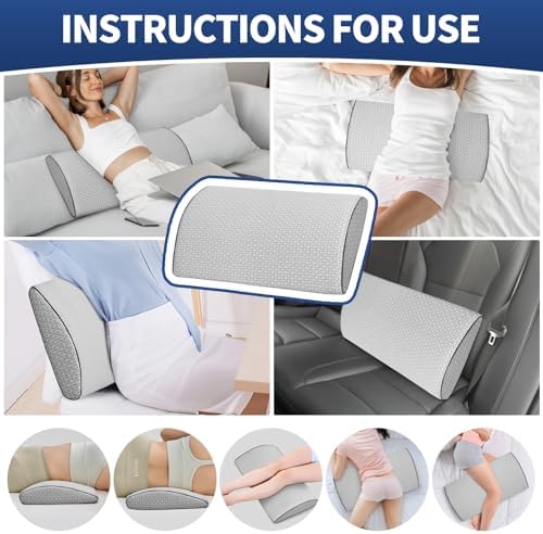 Nockovi Lumbar Support Pillow for Back Pain Relief