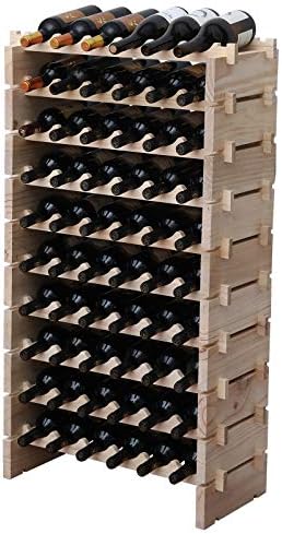 fdjamy Wine Rack 60 Bottles Natural Color 1