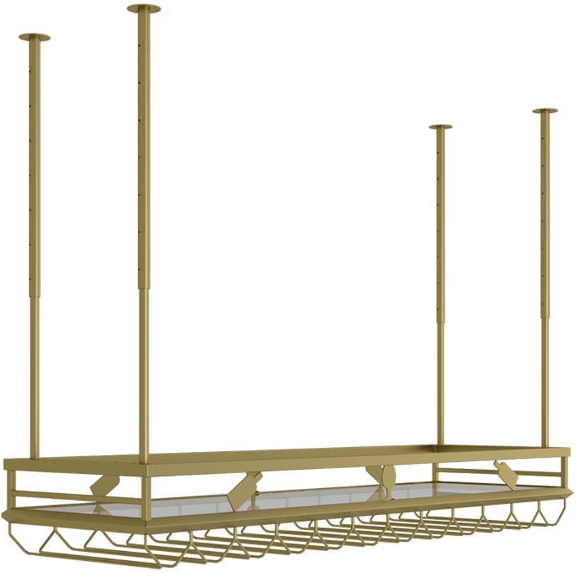 Wall-Mounted Wine Rack with Hanging Stemware Holder