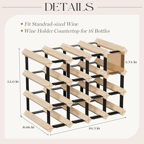 Urban Deco 16-Bottle Tabletop Wine Rack
