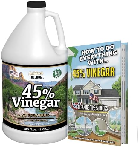 Natures Freedom 45 Vinegar 1 Gallon With Cleaning Guide