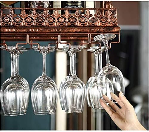 LUCEAE Wall-Mounted Wine Rack 100x35cm Brass Frame