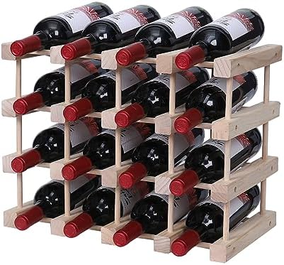 Guilai 16-Bottle Wood Wine Rack Cabinet