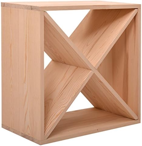 JAXPETY 24 Bottle Wood Wine Rack Holder Cube Storage 1
