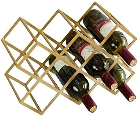 BOCbco Tabletop Wine Rack Holder 8 Bottles Rose Gold