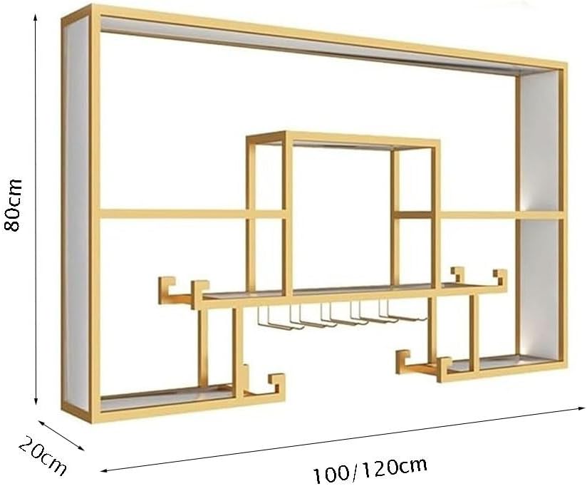 SilteD Wall Mounted Wine Rack with Industrial Iron Design
