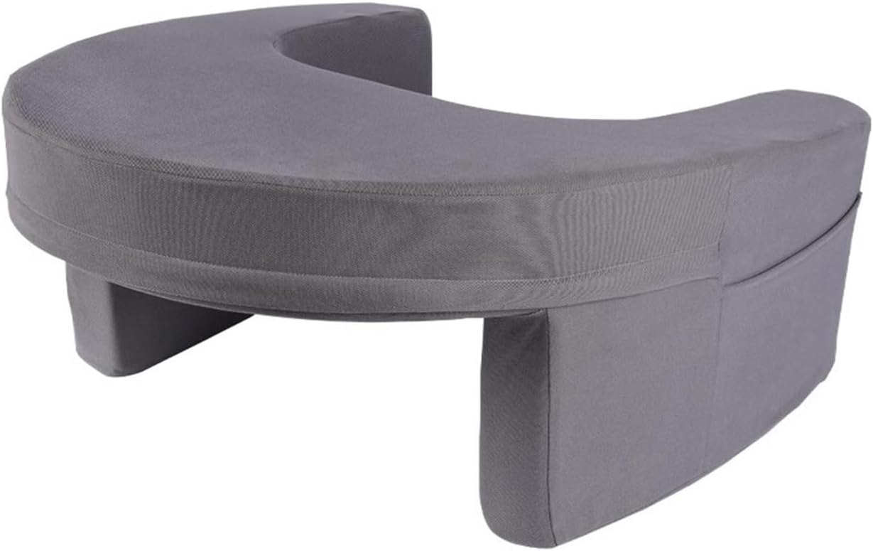 Ergonomic Memory Foam Reading Pillow with Side Pocket