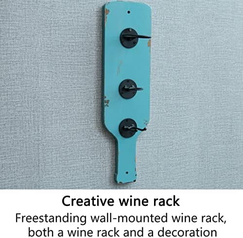 PSMPENG Wall Mount Wine Rack with One Glass Holder