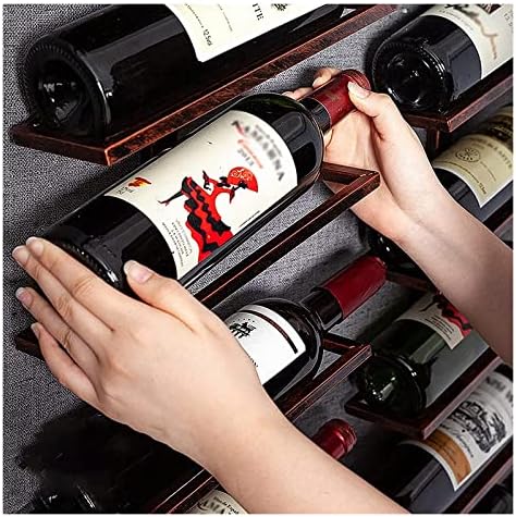 ALDEPO Wall-Mounted Wine Rack - 6 Bottles Bronze Wrought Iron