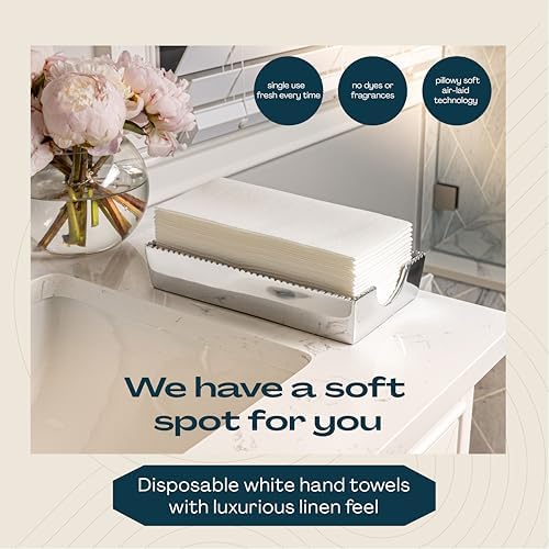 LINTEXT 100-Pack 12x17 Disposable Guest Towels
