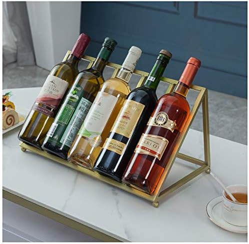BOCbco Tabletop Wine Rack Holds 5 Bottles Rose Gold