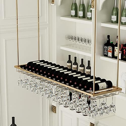 Suuim Gold Wine Glass Holder with Adjustable Stemware Rack