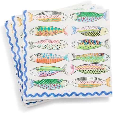 MACKENZIE-CHILDS Go Fish Dinner Napkins