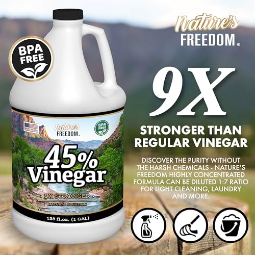 Natures Freedom 45 Vinegar 1 Gallon With Cleaning Guide