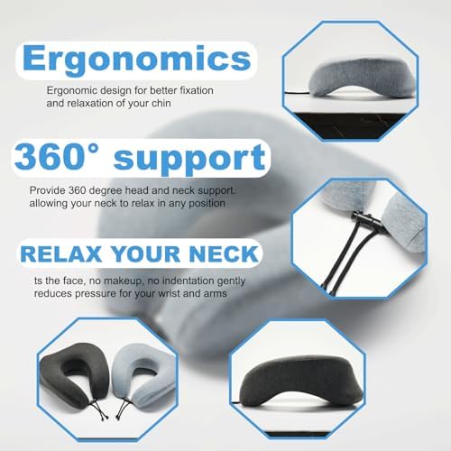 Azmaish Face Down Pillow with Eye Mask for Travel and Sleep