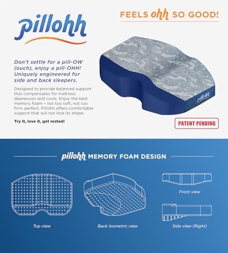 pillohh Ergonomic Contoured Pillow for Side Sleepers