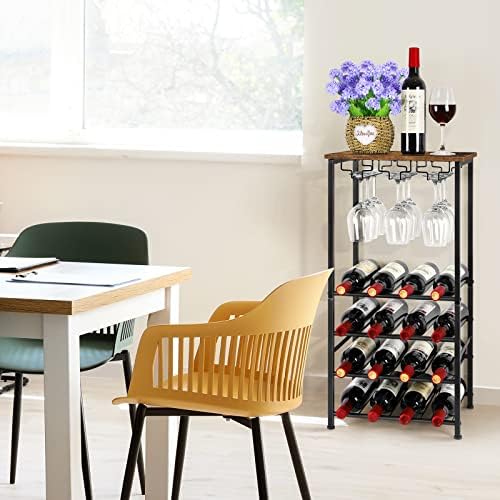OYEAL Freestanding Wine Rack with 16 Bottle Capacity 1