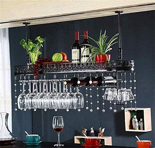 Functional Wall-Mounted Wine Rack with Glass Holder Shelf