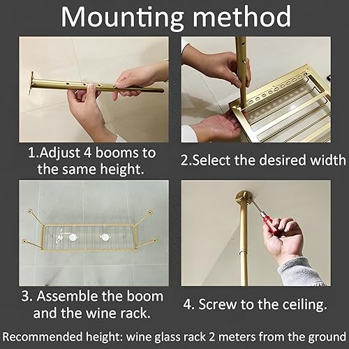 LIGUOYI Adjustable Wine Glass Rack with Screws