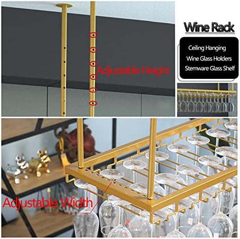 Adjustable Wine Rack Ceiling Holder for Kitchen and Bar
